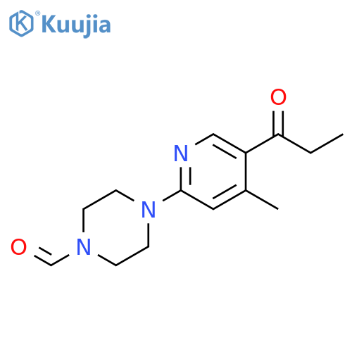 4-(4-Methyl-5-propionyl-pyridin-2-yl)-piperazine-1-carbaldehyde structure