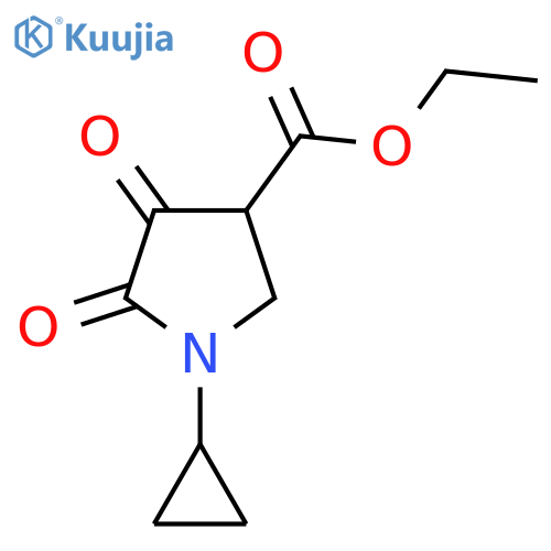 Ethyl 1-cyclopropyl-4,5-dioxopyrrolidine-3-carboxylate structure