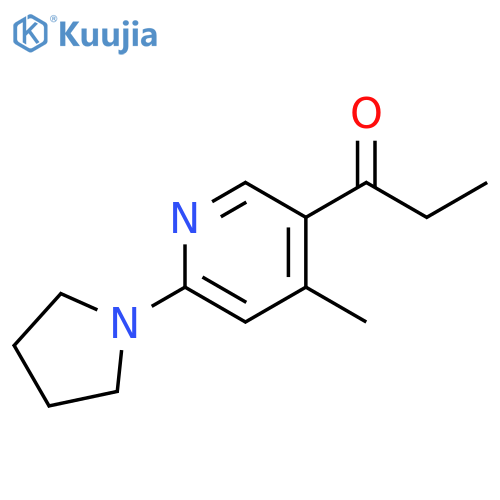 1-(4-Methyl-6-pyrrolidin-1-yl-pyridin-3-yl)-propan-1-one structure