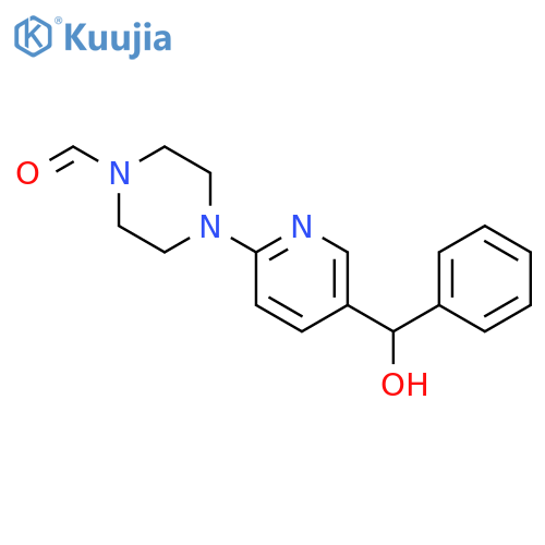 4-[5-(Hydroxy-phenyl-methyl)-pyridin-2-yl]-piperazine-1-carbaldehyde structure