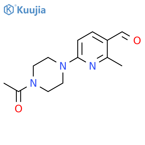 6-(4-Acetyl-piperazin-1-yl)-2-methyl-pyridine-3-carbaldehyde structure