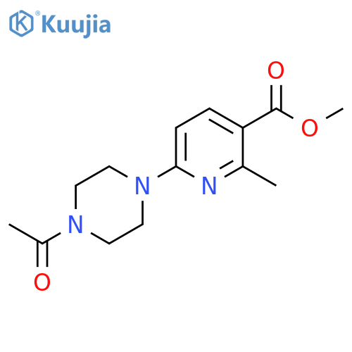 6-(4-Acetyl-piperazin-1-yl)-2-methyl-nicotinic acid methyl ester structure
