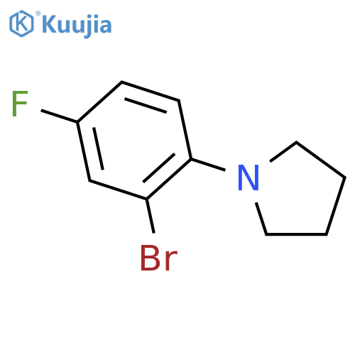 1-(2-bromo-4-fluorophenyl)pyrrolidine structure