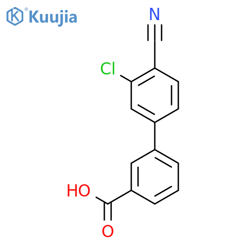 3-(3-chloro-4-cyanophenyl)benzoic acid structure