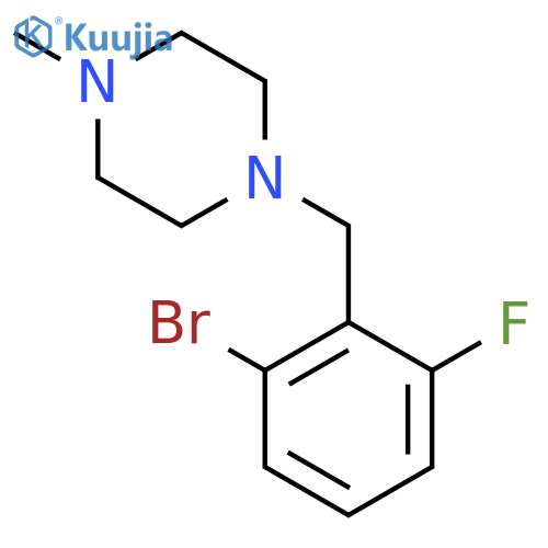 1-Bromo-3-fluoro-2-(4-methylpiperazinomethyl)benzene structure