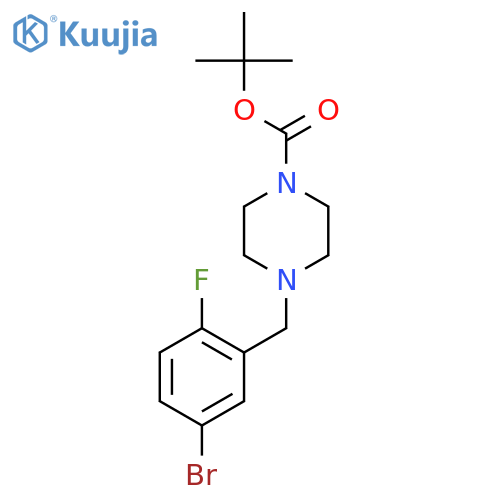 tert-Butyl 4-(5-bromo-2-fluorobenzyl)piperazine-1-carboxylate structure