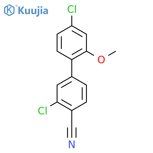 2-Chloro-4-(4-chloro-2-methoxyphenyl)benzonitrile structure