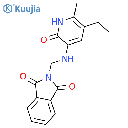 2-{[(5-ethyl-6-methyl-2-oxo-1,2-dihydropyridin-3-yl)amino]methyl}-1H-isoindole-1,3(2H)-dione structure