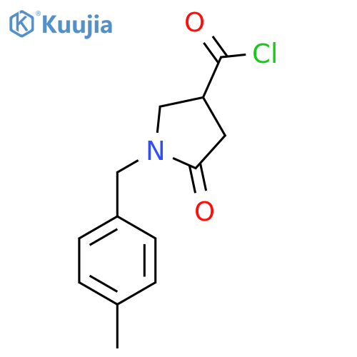 1-[(4-Methylphenyl)methyl]-5-oxopyrrolidine-3-carbonyl chloride structure