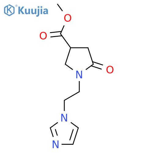 Methyl 1-(2-(1H-imidazol-1-yl)ethyl)-5-oxopyrrolidine-3-carboxylate structure