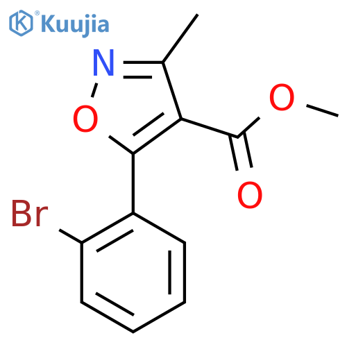 5-(2-Bromo-phenyl)-3-methyl-isoxazole-4-carboxylic acid methyl ester structure