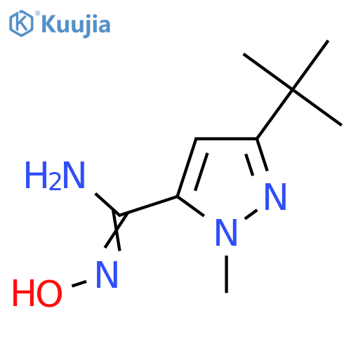 5-Tert-butyl-N'-hydroxy-2-methylpyrazole-3-carboximidamide structure