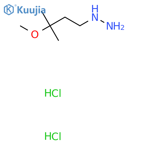 (3-Methoxy-3-methylbutyl)hydrazine dihydrochloride structure