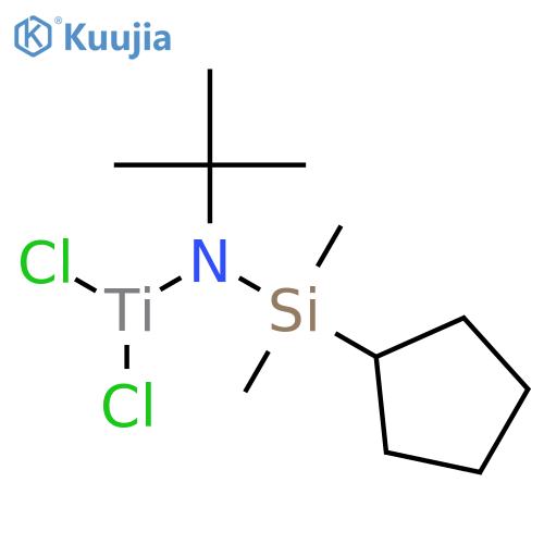 Titanium, dichloro[1-(h5-2,4-cyclopentadien-1-yl)-N-(1,1-dimethylethyl)-1,1-dimethylsilanaminato(2-)-kN]- structure