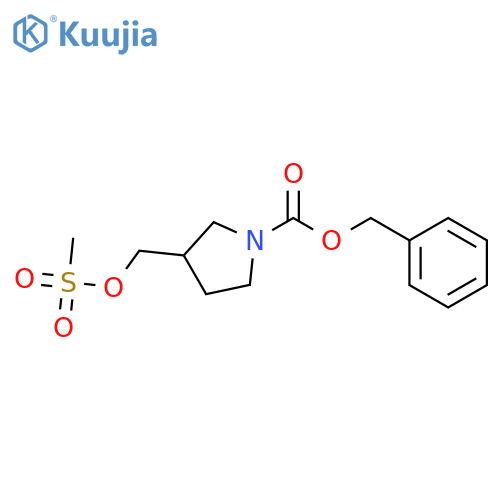 Benzyl 3-(((methylsulfonyl)oxy)methyl)pyrrolidine-1-carboxylate structure