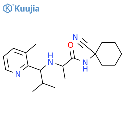 N-(1-cyanocyclohexyl)-2-{[2-methyl-1-(3-methylpyridin-2-yl)propyl]amino}propanamide structure