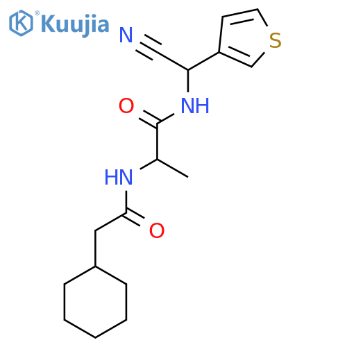 N-[cyano(thiophen-3-yl)methyl]-2-(2-cyclohexylacetamido)propanamide structure