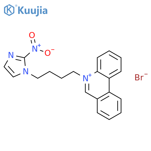 Phenanthridinium, 5-[4-(2-nitro-1H-imidazol-1-yl)butyl]-, bromide structure