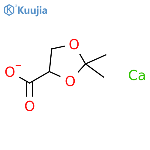 2,2-dimethyl-1,3-dioxolane-4-carboxylic acid calcium salt structure
