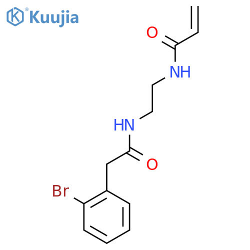 N-{2-2-(2-bromophenyl)acetamidoethyl}prop-2-enamide structure