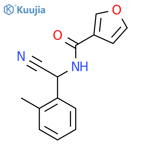 N-cyano(2-methylphenyl)methylfuran-3-carboxamide structure