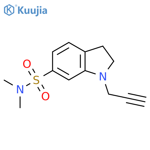 N,N-dimethyl-1-(prop-2-yn-1-yl)-2,3-dihydro-1H-indole-6-sulfonamide structure
