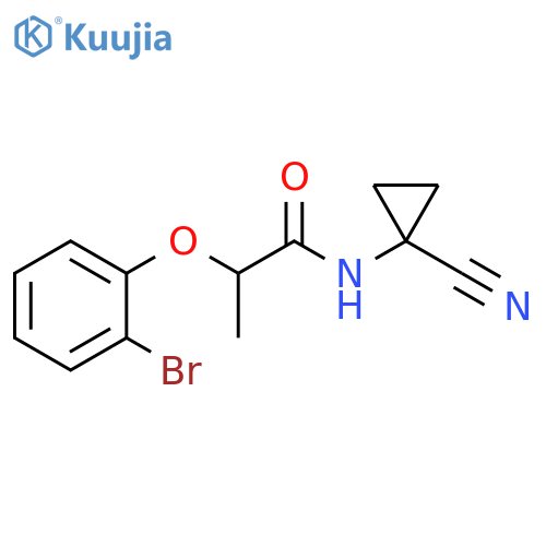 2-(2-bromophenoxy)-N-(1-cyanocyclopropyl)propanamide structure