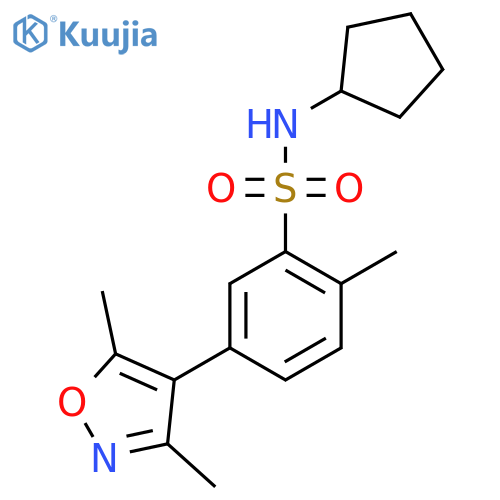 N-Cyclopentyl-5-(3,5-Dimethylisoxazol-4-Yl)-2-Methylbenzenesulfonamide structure