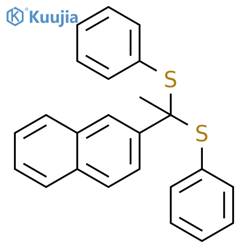 Naphthalene, 2-[1,1-bis(phenylthio)ethyl]- structure