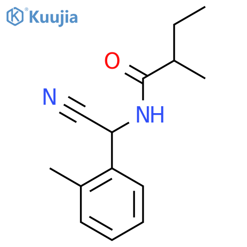 N-cyano(2-methylphenyl)methyl-2-methylbutanamide structure