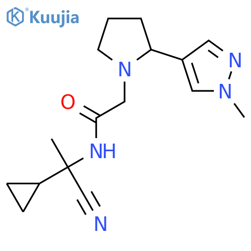 N-(1-cyano-1-cyclopropylethyl)-2-[2-(1-methyl-1H-pyrazol-4-yl)pyrrolidin-1-yl]acetamide structure