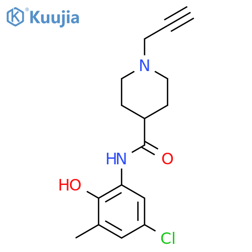 N-(5-chloro-2-hydroxy-3-methylphenyl)-1-(prop-2-yn-1-yl)piperidine-4-carboxamide structure