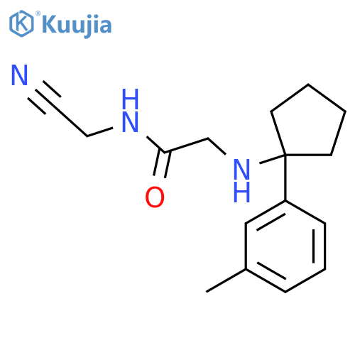 N-(cyanomethyl)-2-{1-(3-methylphenyl)cyclopentylamino}acetamide structure