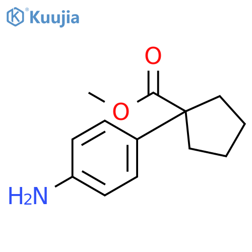1-(4-aminophenyl)cyclopentanecarboxylic acid methyl ester structure