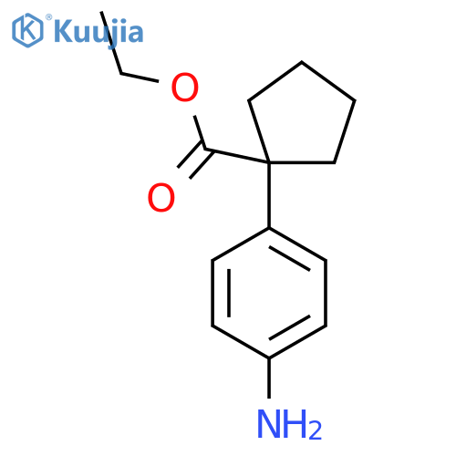 Ethyl 1-(4-aminophenyl)cyclopentane-1-carboxylate structure