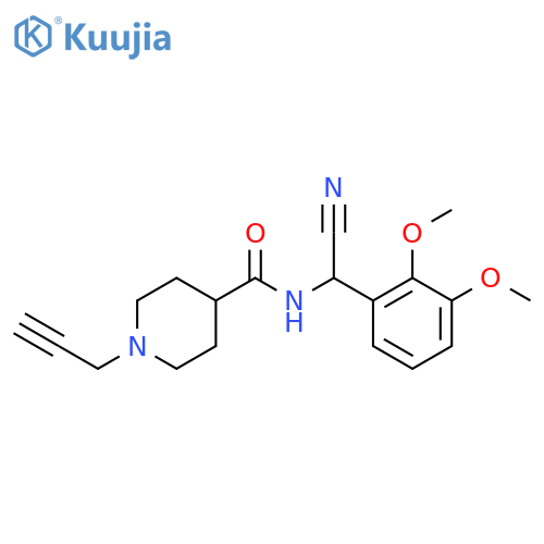 N-[cyano(2,3-dimethoxyphenyl)methyl]-1-(prop-2-yn-1-yl)piperidine-4-carboxamide structure