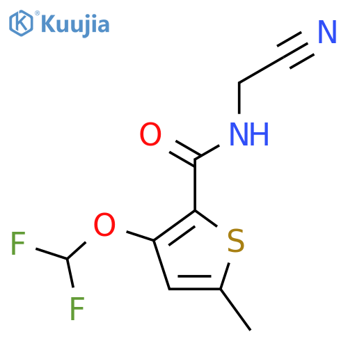 N-(cyanomethyl)-3-(difluoromethoxy)-5-methylthiophene-2-carboxamide structure