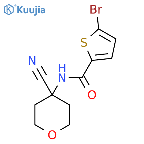 5-bromo-N-(4-cyanooxan-4-yl)thiophene-2-carboxamide structure