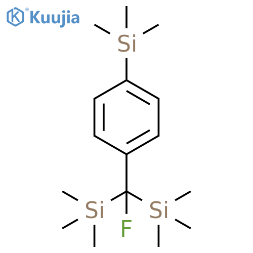Benzene, 1-[fluorobis(trimethylsilyl)methyl]-4-(trimethylsilyl)- structure