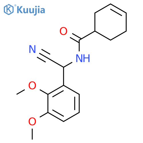 N-[cyano(2,3-dimethoxyphenyl)methyl]cyclohex-3-ene-1-carboxamide structure