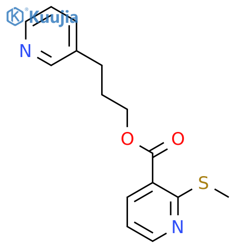 3-(pyridin-3-yl)propyl 2-(methylsulfanyl)pyridine-3-carboxylate structure
