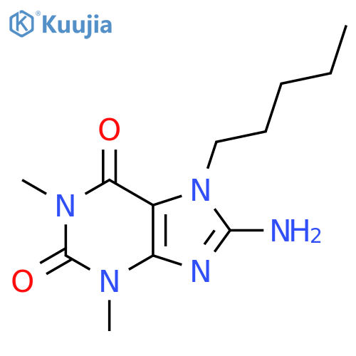 8-Amino-7-pentyl-1,3-dimethylxanthine structure