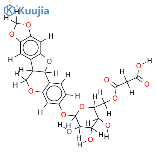 (6aR,11aR)-6'-O-malonyl-3'-O-beta-D-glucopyranosylmaackiain structure