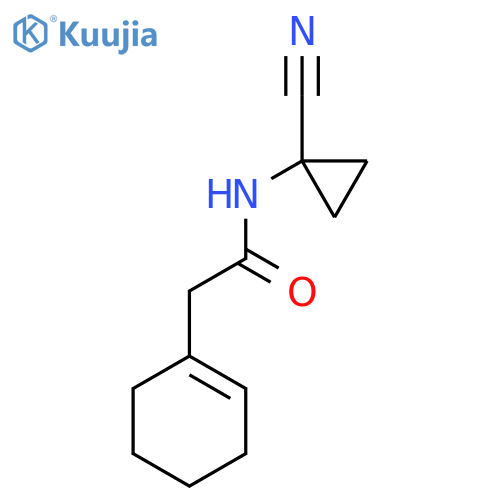 N-(1-cyanocyclopropyl)-2-(cyclohex-1-en-1-yl)acetamide structure