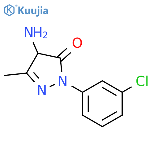 3H-Pyrazol-3-one, 4-amino-2-(3-chlorophenyl)-2,4-dihydro-5-methyl- structure