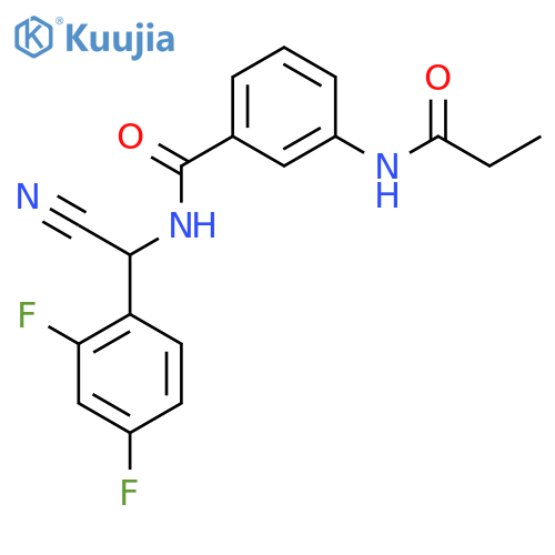N-[cyano(2,4-difluorophenyl)methyl]-3-propanamidobenzamide structure