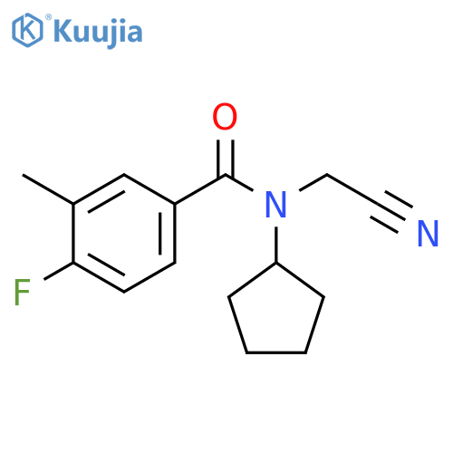 N-(cyanomethyl)-N-cyclopentyl-4-fluoro-3-methylbenzamide structure