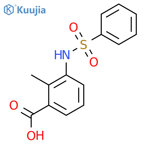 2-Methyl-3-(phenylsulfonyl)aminobenzoic acid structure