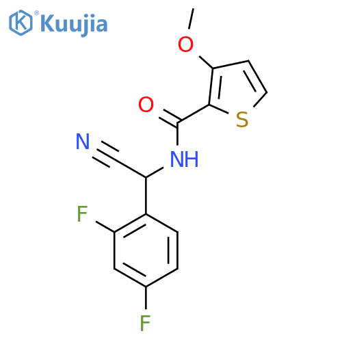 N-[cyano(2,4-difluorophenyl)methyl]-3-methoxythiophene-2-carboxamide structure