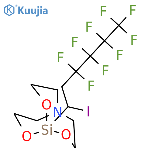 2,8,9-Trioxa-5-aza-1-silabicyclo[3.3.3]undecane,1-(3,3,4,4,5,5,6,6,6-nonafluoro-1-iodohexyl)- structure